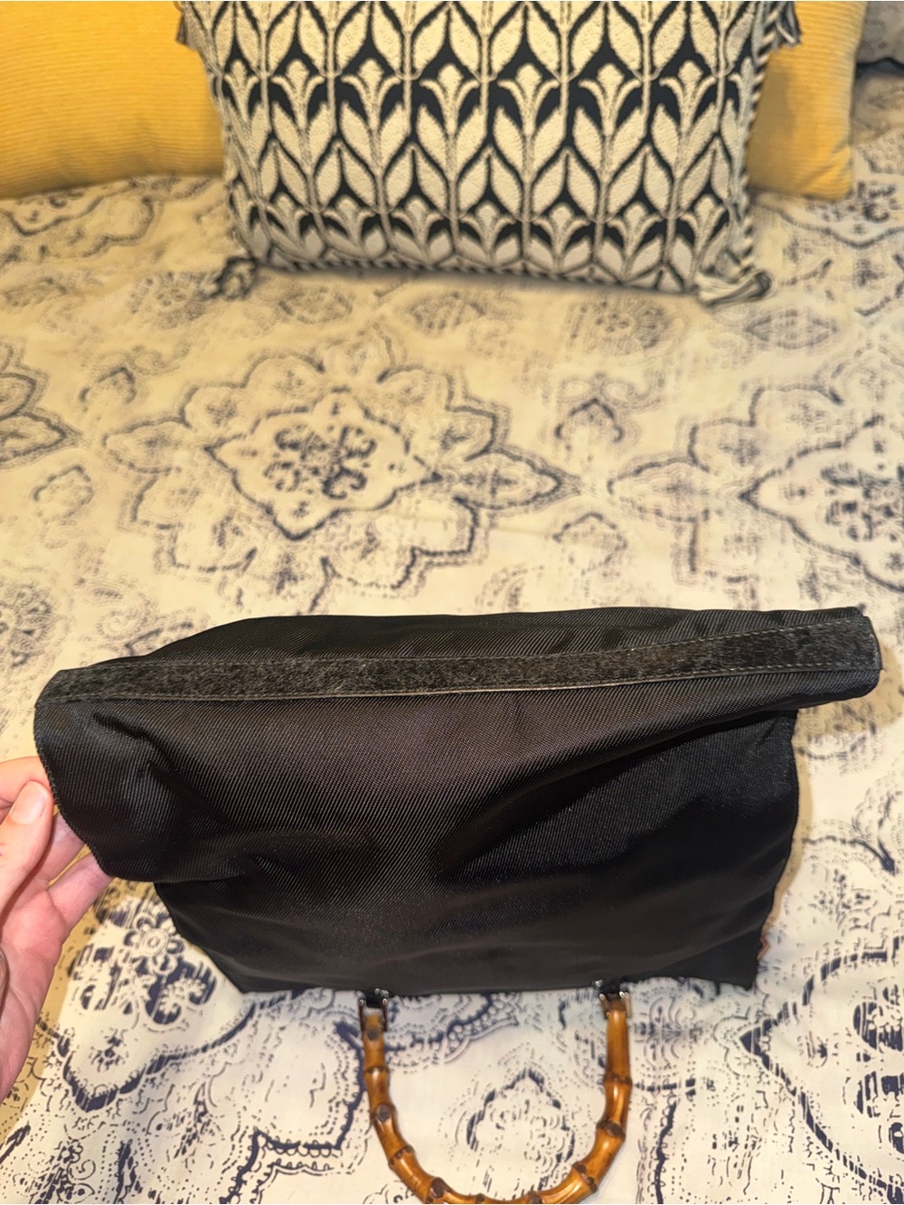 Gucci Black vintage Tote Bag with Bamboo Handles - Picture 8 of 9